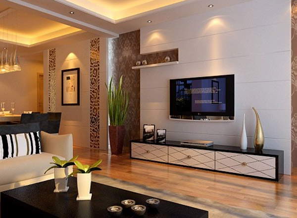 生態板電視背景墻效果圖